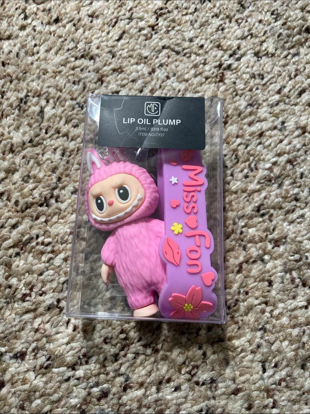 MG Lip Oil Plump Pink Labubu Packaging